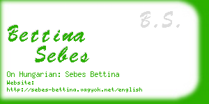 bettina sebes business card